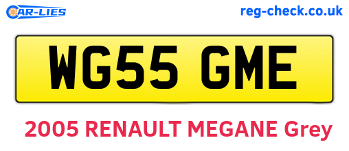 WG55GME are the vehicle registration plates.