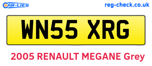 WN55XRG are the vehicle registration plates.
