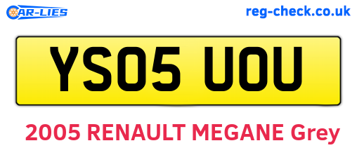 YS05UOU are the vehicle registration plates.