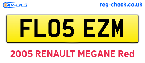 FL05EZM are the vehicle registration plates.