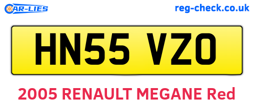 HN55VZO are the vehicle registration plates.