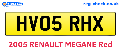 HV05RHX are the vehicle registration plates.