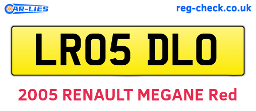 LR05DLO are the vehicle registration plates.