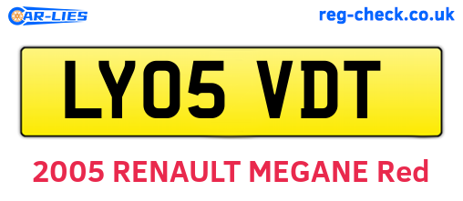 LY05VDT are the vehicle registration plates.