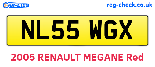 NL55WGX are the vehicle registration plates.