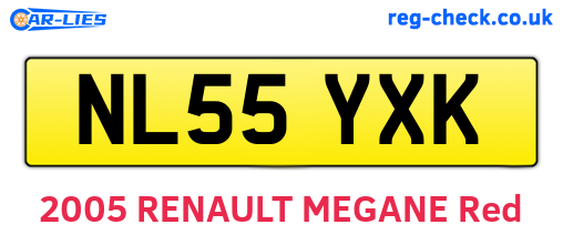 NL55YXK are the vehicle registration plates.