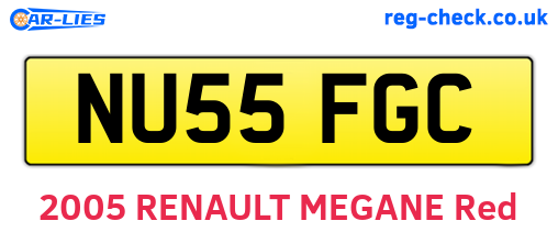 NU55FGC are the vehicle registration plates.
