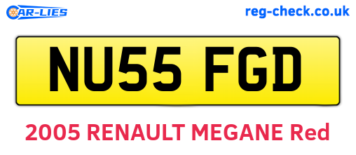NU55FGD are the vehicle registration plates.