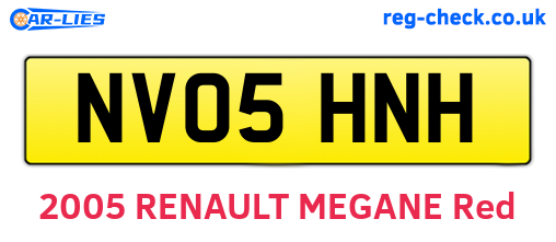 NV05HNH are the vehicle registration plates.
