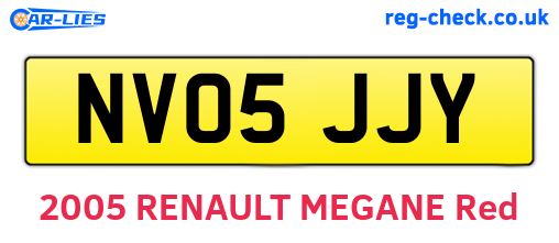 NV05JJY are the vehicle registration plates.