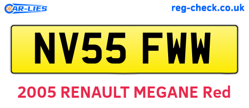 NV55FWW are the vehicle registration plates.