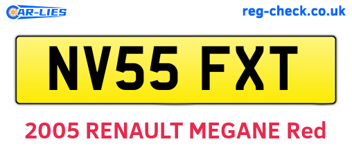 NV55FXT are the vehicle registration plates.