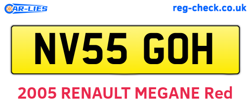 NV55GOH are the vehicle registration plates.