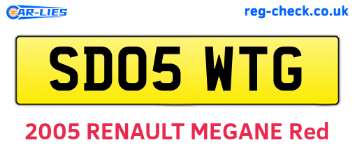 SD05WTG are the vehicle registration plates.