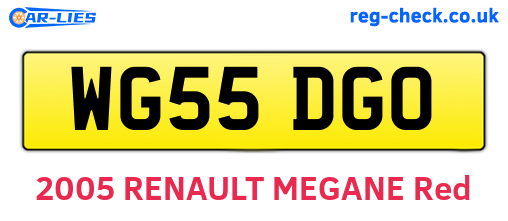 WG55DGO are the vehicle registration plates.