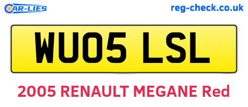 WU05LSL are the vehicle registration plates.