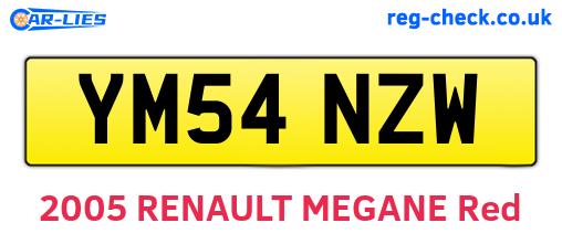 YM54NZW are the vehicle registration plates.