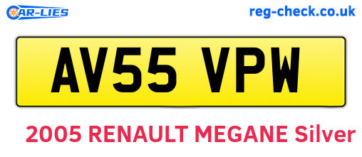 AV55VPW are the vehicle registration plates.