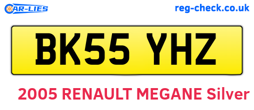 BK55YHZ are the vehicle registration plates.