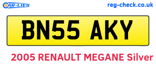 BN55AKY are the vehicle registration plates.