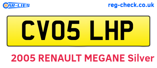CV05LHP are the vehicle registration plates.