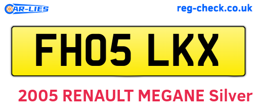 FH05LKX are the vehicle registration plates.