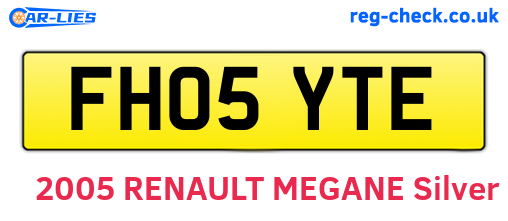 FH05YTE are the vehicle registration plates.
