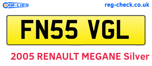 FN55VGL are the vehicle registration plates.