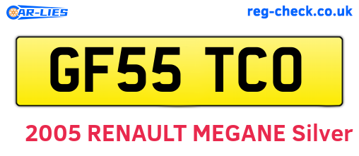 GF55TCO are the vehicle registration plates.