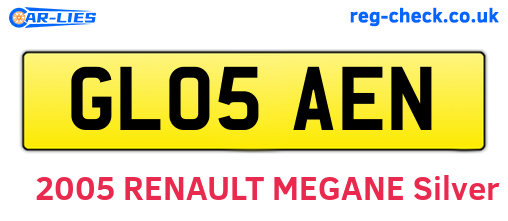 GL05AEN are the vehicle registration plates.