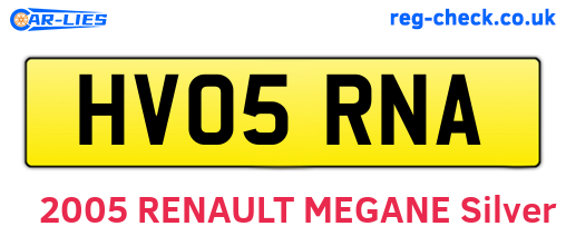 HV05RNA are the vehicle registration plates.