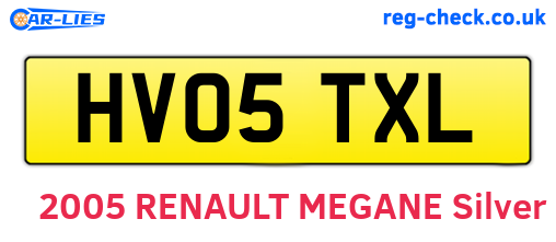 HV05TXL are the vehicle registration plates.