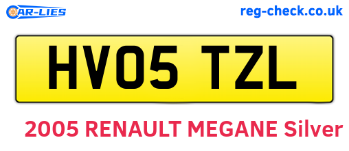HV05TZL are the vehicle registration plates.