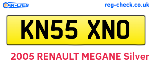 KN55XNO are the vehicle registration plates.