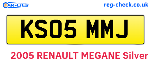KS05MMJ are the vehicle registration plates.