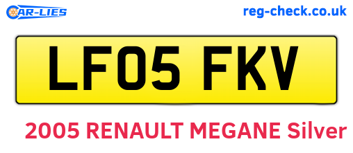 LF05FKV are the vehicle registration plates.
