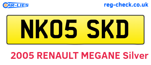 NK05SKD are the vehicle registration plates.