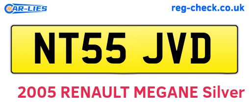 NT55JVD are the vehicle registration plates.