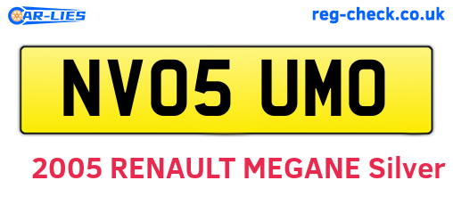 NV05UMO are the vehicle registration plates.