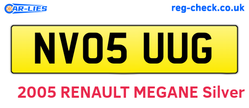 NV05UUG are the vehicle registration plates.