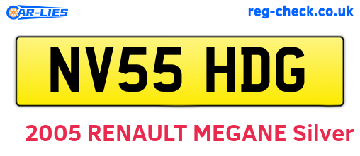 NV55HDG are the vehicle registration plates.