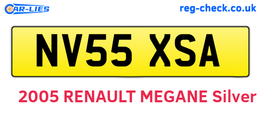 NV55XSA are the vehicle registration plates.