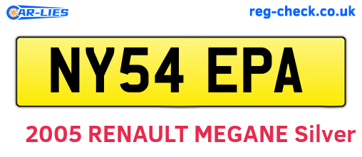 NY54EPA are the vehicle registration plates.