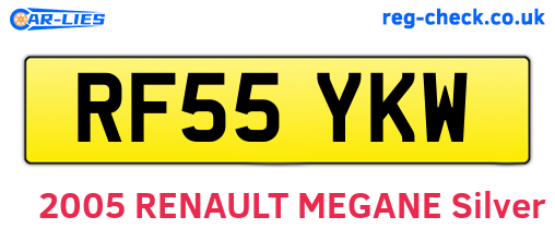 RF55YKW are the vehicle registration plates.