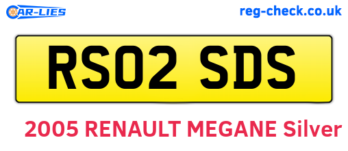 RS02SDS are the vehicle registration plates.