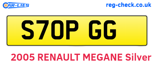 S70PGG are the vehicle registration plates.