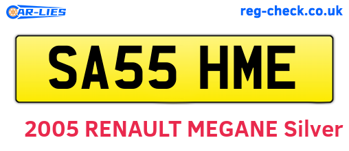 SA55HME are the vehicle registration plates.