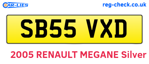 SB55VXD are the vehicle registration plates.