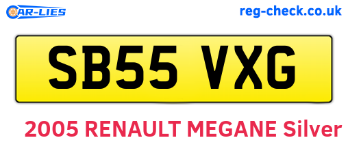 SB55VXG are the vehicle registration plates.