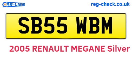 SB55WBM are the vehicle registration plates.